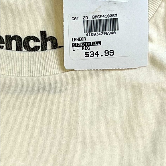 Bench Men’s T-Shirt Size Large 🔥😎 NWT BRAND NEW ! Cream/White Colour - Picture 2 of 8